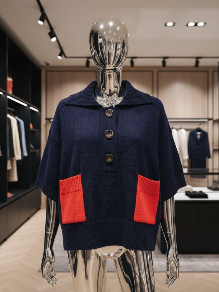 Navy Contrast Polo • TRIBECA Neue Kollektion BYMANYC ® New York